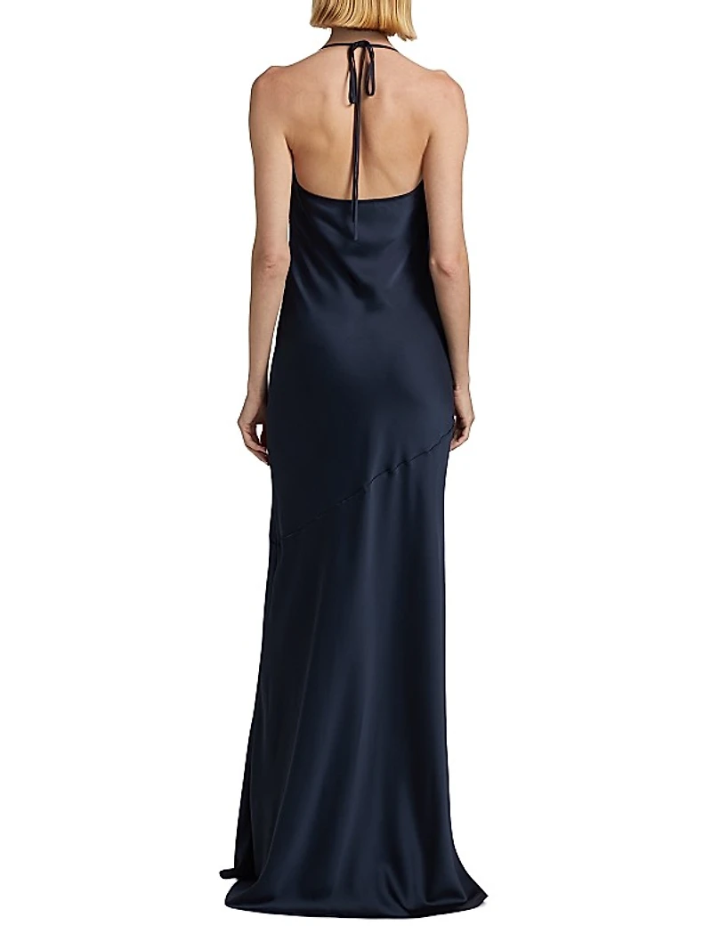 Haleigh Charmeuse Cowlneck Gown