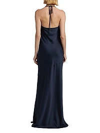 Haleigh Charmeuse Cowlneck Gown