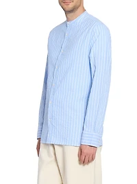 Gaston Textured Cotton Stripe Shirt