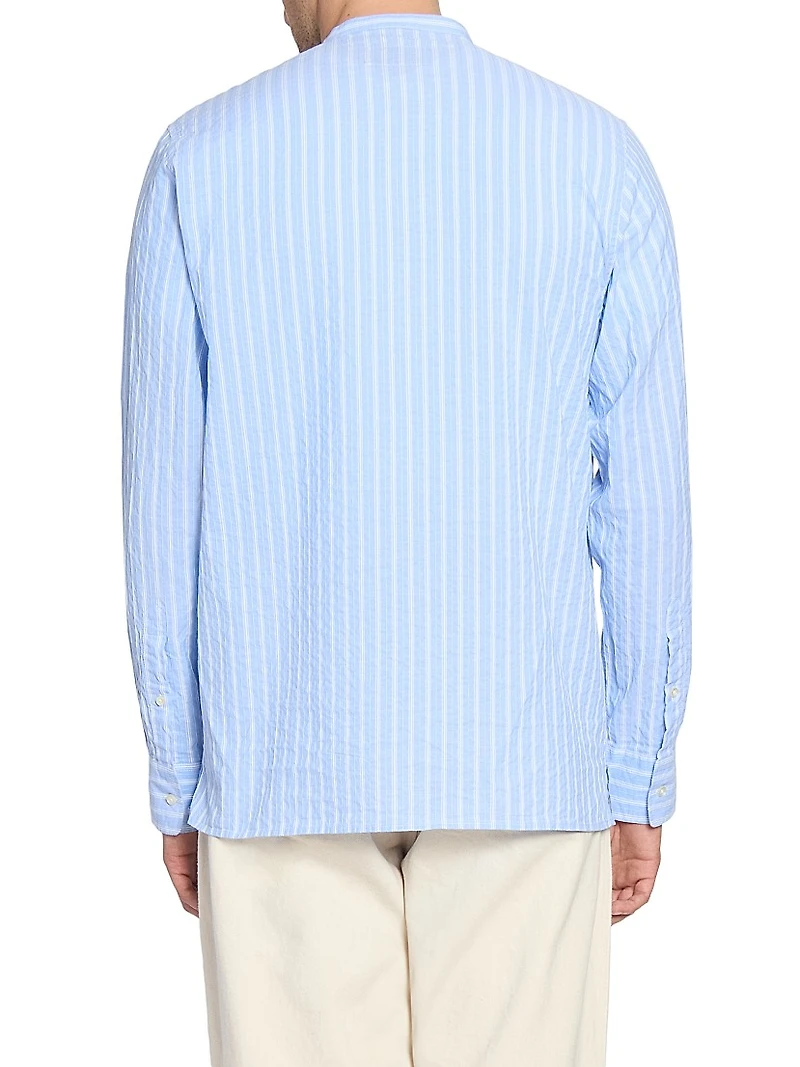 Gaston Textured Cotton Stripe Shirt