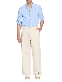 Gaston Textured Cotton Stripe Shirt