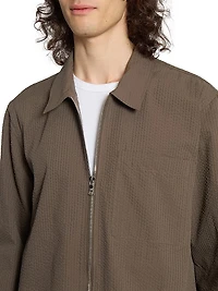 Malo Jap Cotton-Blend Seersucker Jacket