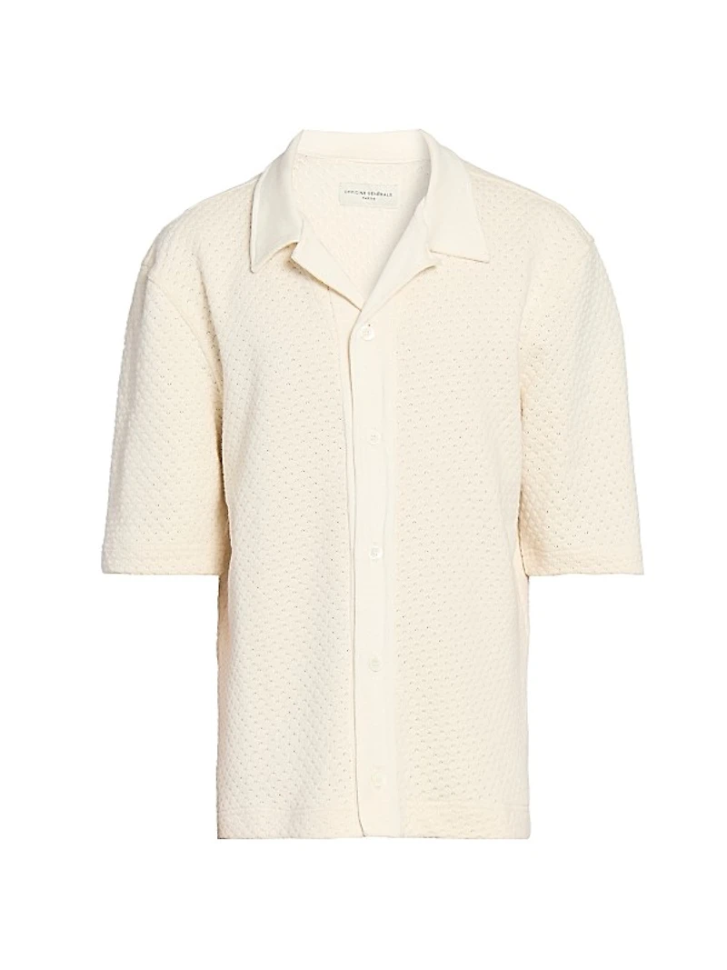 Kai Textured Cotton Polo Shirt