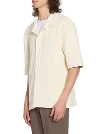 Kai Textured Cotton Polo Shirt