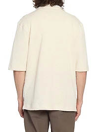 Kai Textured Cotton Polo Shirt