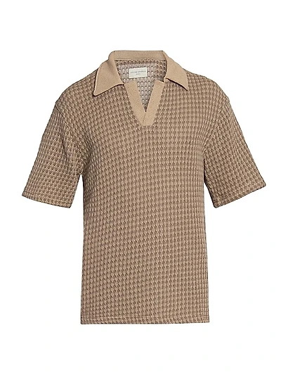 Pele Textured Cotton Polo Shirt