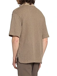 Pele Textured Cotton Polo Shirt