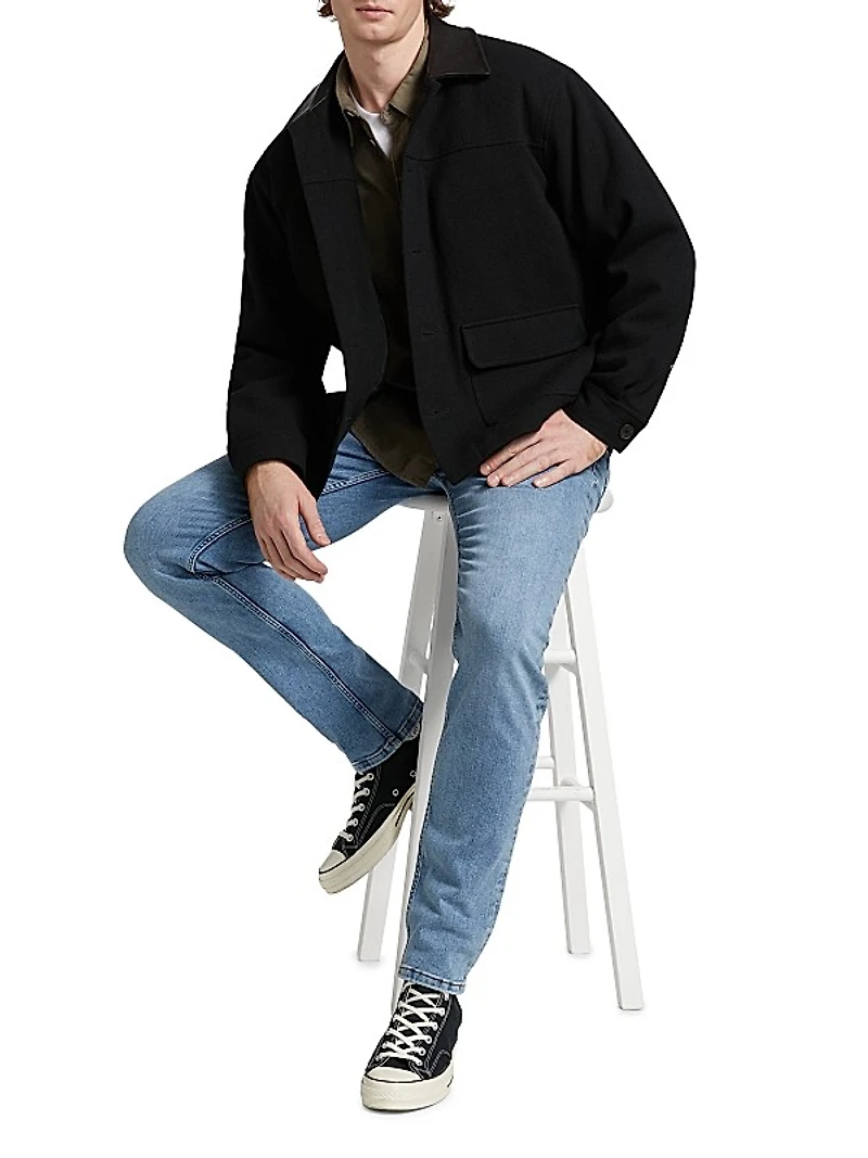 Wool-Blend Varsity Jacket