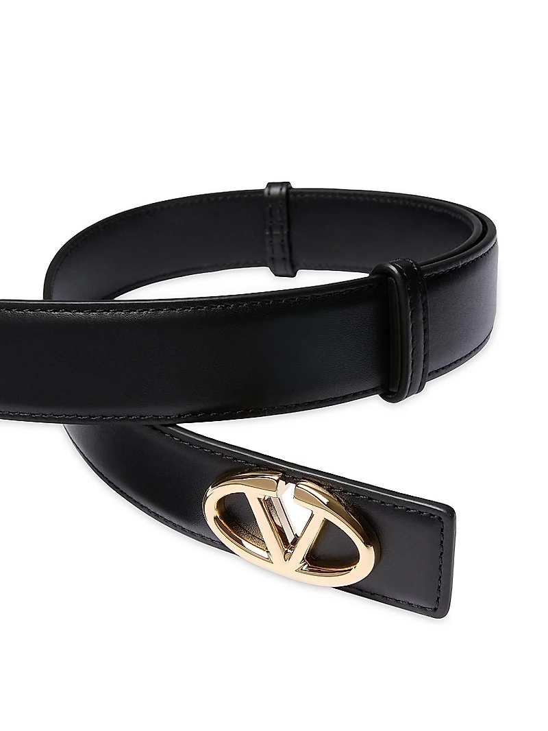 The Bold Edition VLogo Calfskin Belt 30MM