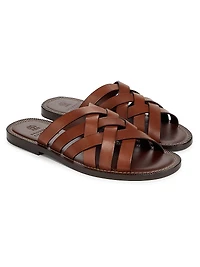 Crisscross Leather Sandals