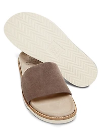 Suede Slide Sandals