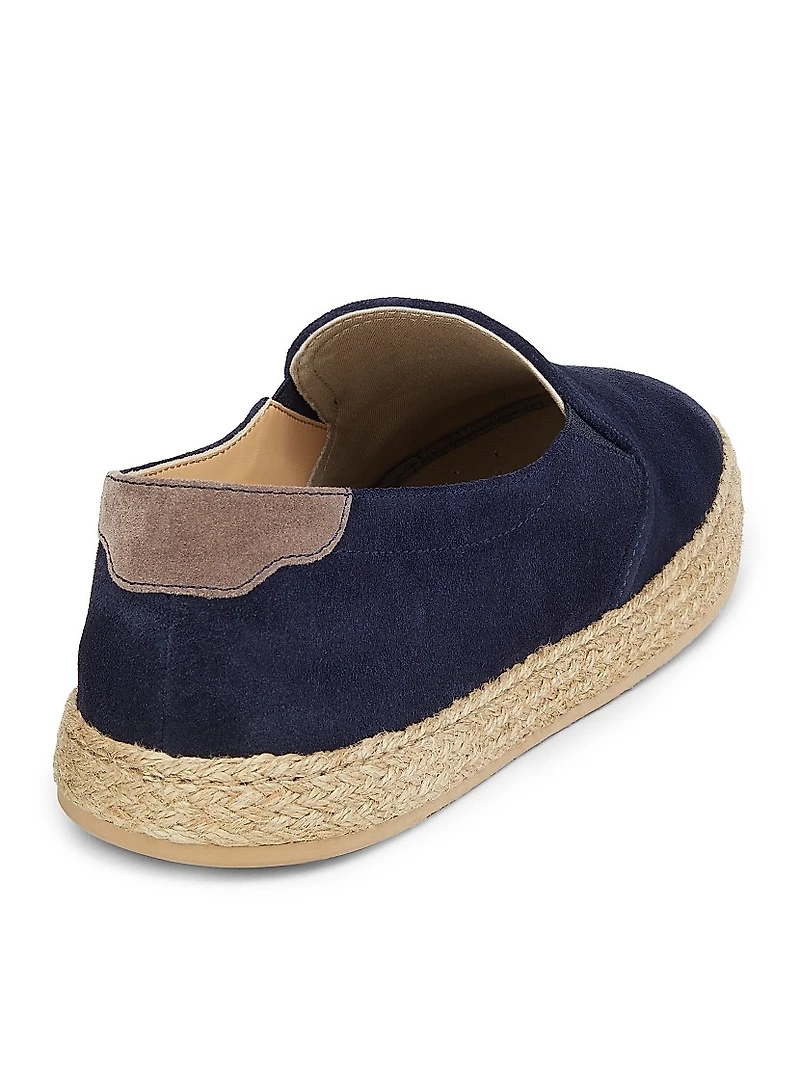 Suede & Leather Espadrilles