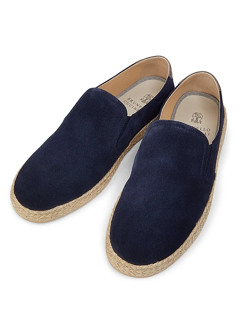 Suede & Leather Espadrilles