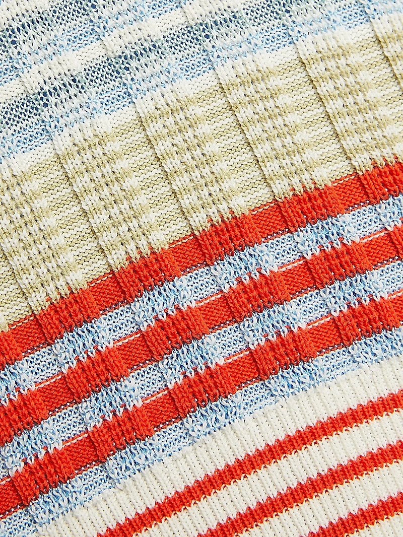 Azaria Striped Cotton-Blend Sweater