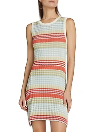 Cailin Stripe Rib-Knit Minidress