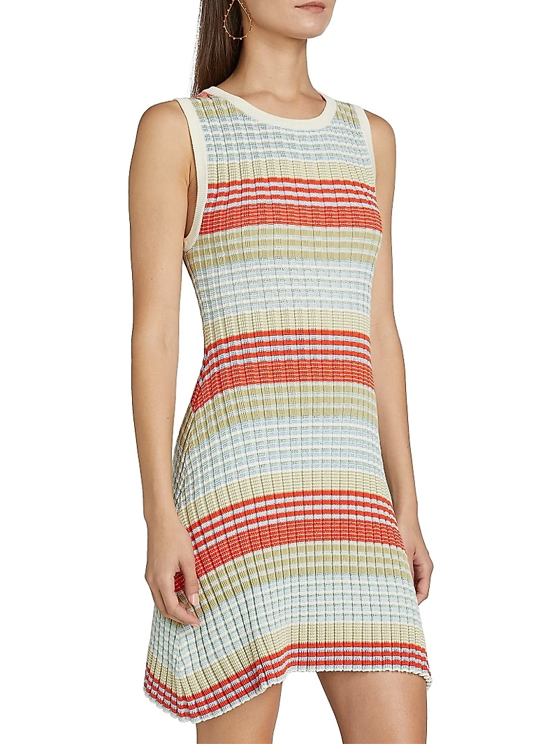 Cailin Stripe Rib-Knit Minidress