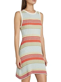 Cailin Stripe Rib-Knit Minidress