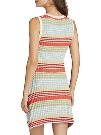 Cailin Stripe Rib-Knit Minidress