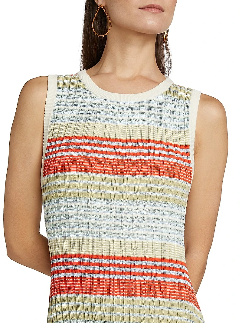 Cailin Stripe Rib-Knit Minidress