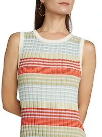 Cailin Stripe Rib-Knit Minidress