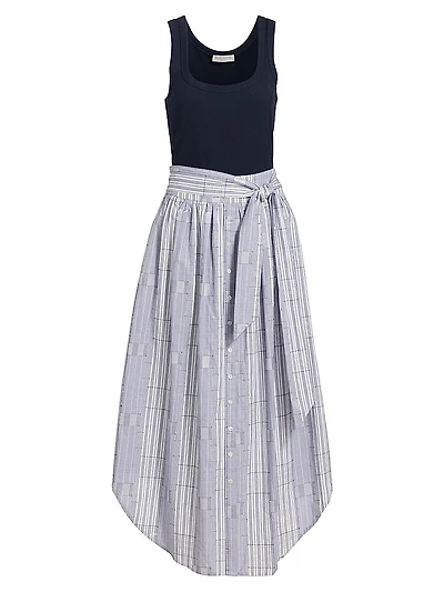 Aralyn Patch Tank Midi-Dress