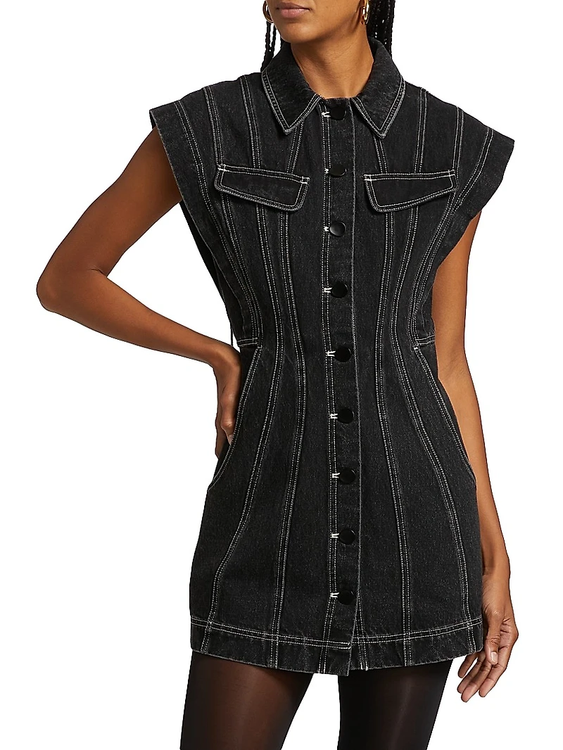 Eagleton Denim Sleeveless Minidress