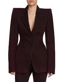 Wool-Mohair Single-Breasted Jacket