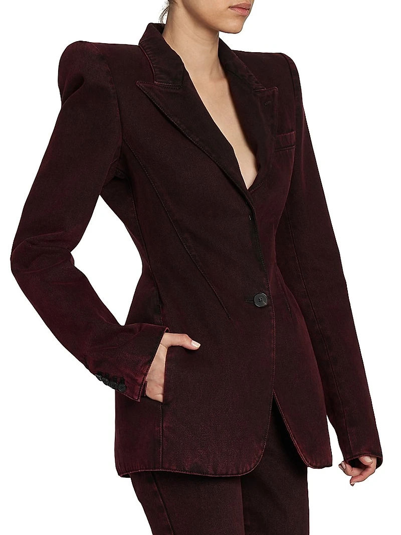 Wool-Mohair Single-Breasted Jacket