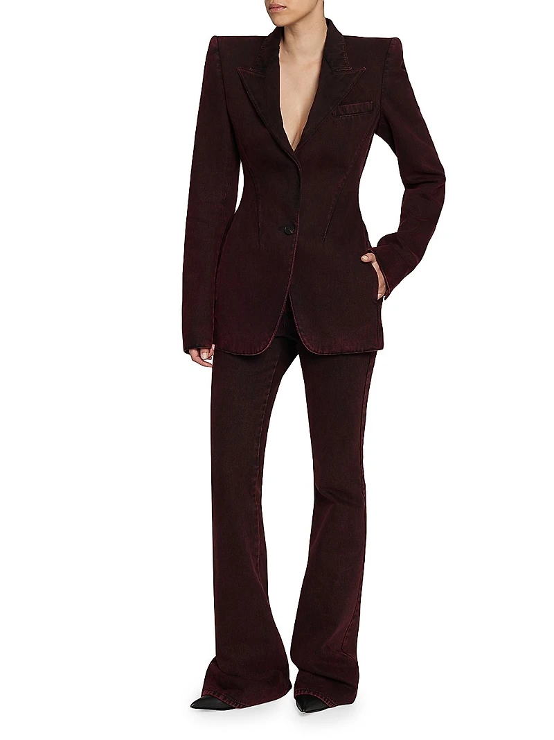 Wool-Mohair Single-Breasted Jacket