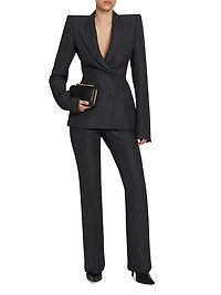 Prince Of Wales Wool-Mohair Pants