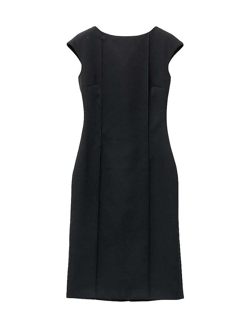 Pencil Wool Day Minidress