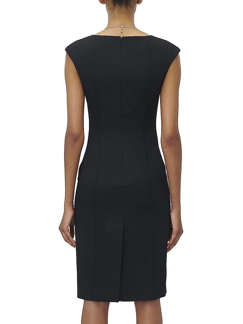 Pencil Wool Day Minidress