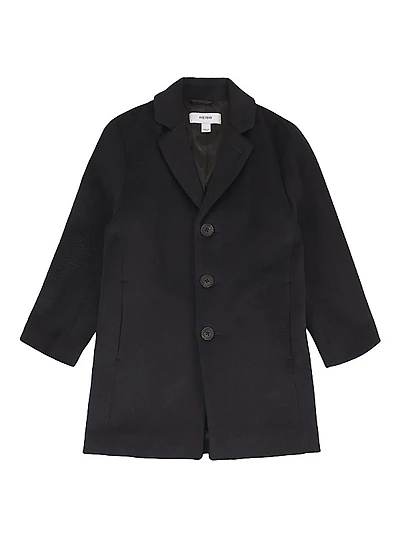 Little Boy's & Boy's Gable Wool-Blend Overcoat