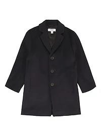 Little Boy's & Boy's Gable Wool-Blend Overcoat