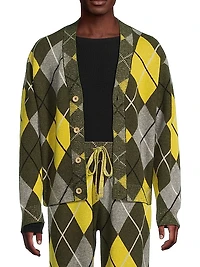 Argyle Cashmere Cardigan