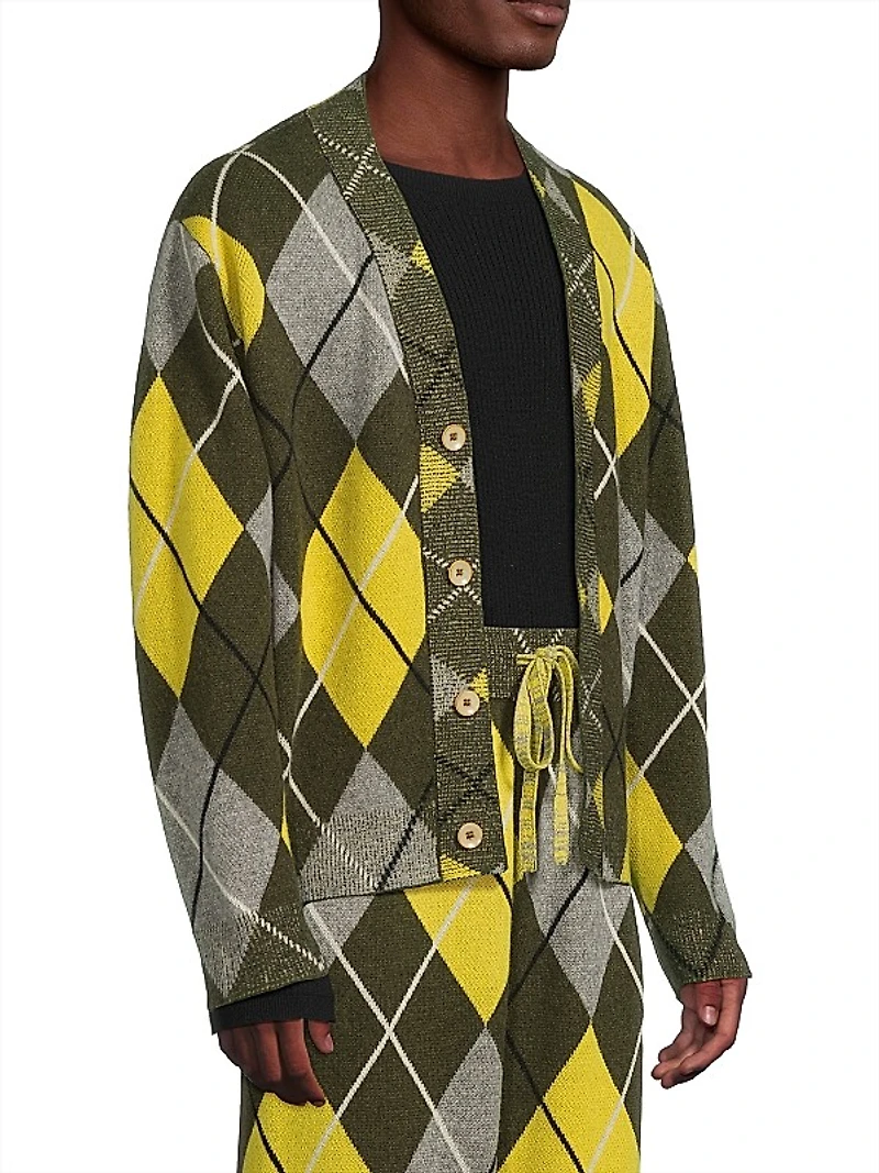 Argyle Cashmere Cardigan