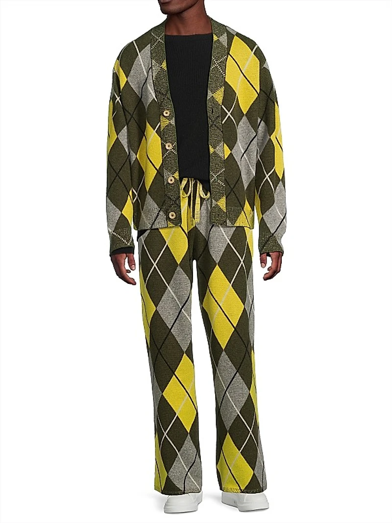 Argyle Cashmere Cardigan