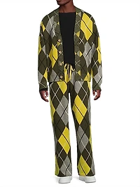 Argyle Cashmere Cardigan