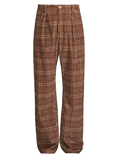 Jocky Plaid Corduroy Pants