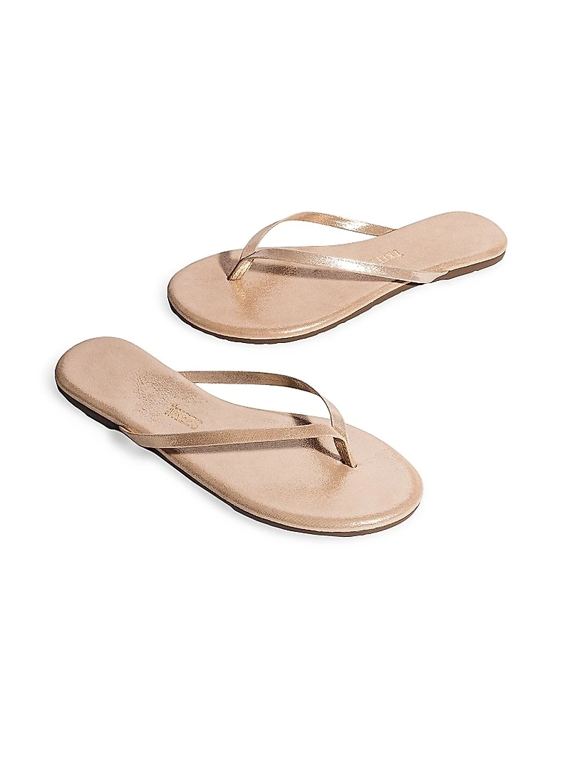 Metallic Leather Sandals