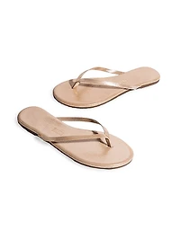 Metallic Leather Sandals