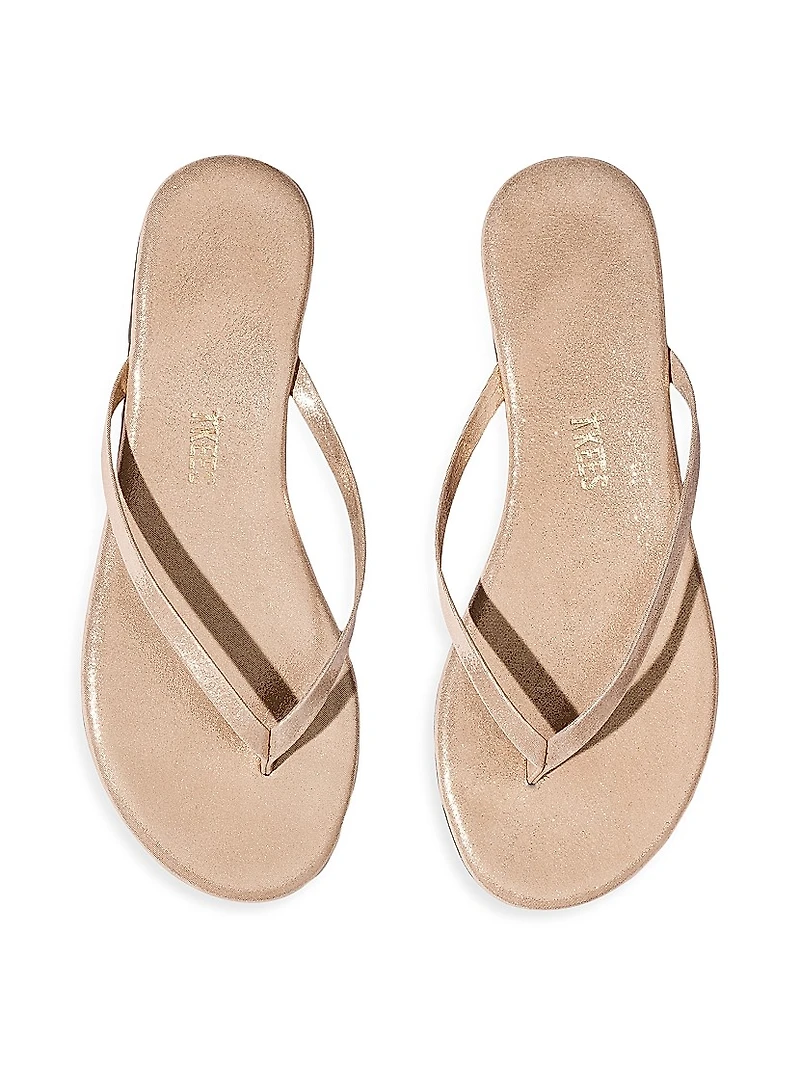 Metallic Leather Sandals