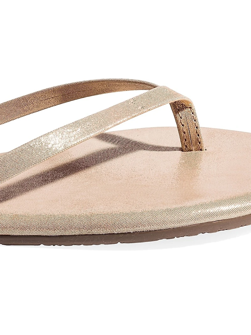 Metallic Leather Sandals