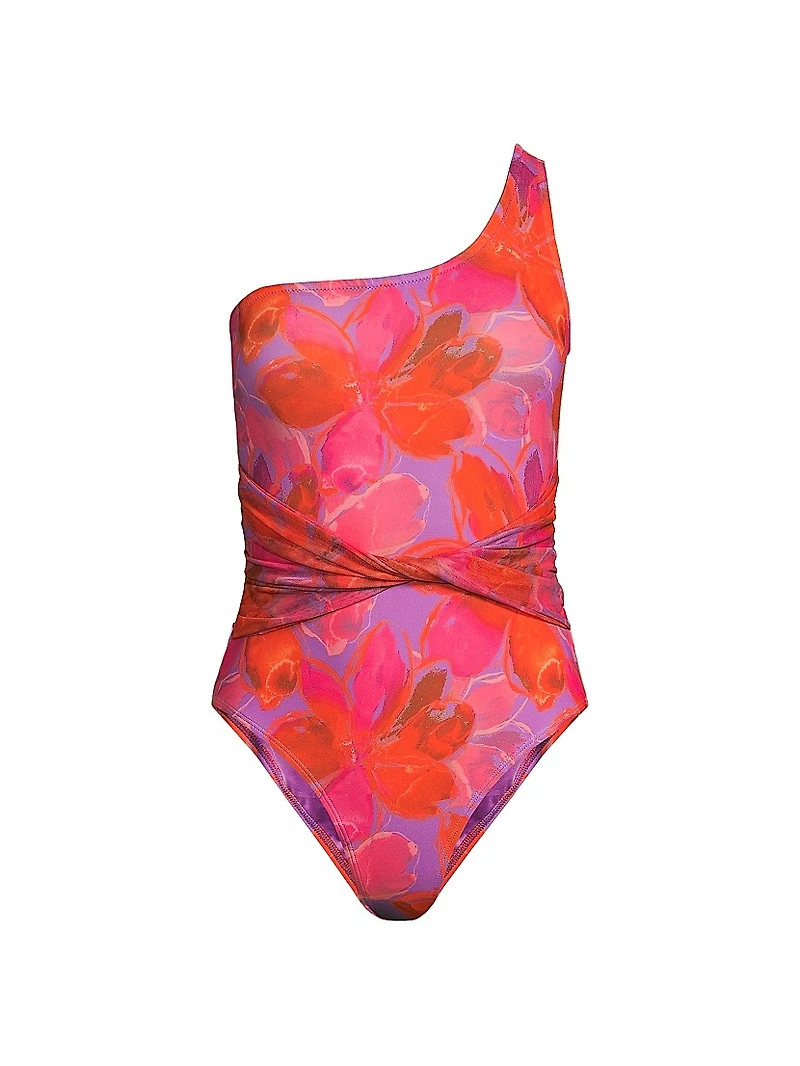 Rowen Floral One-Shoulder One-Piece Swimsuit