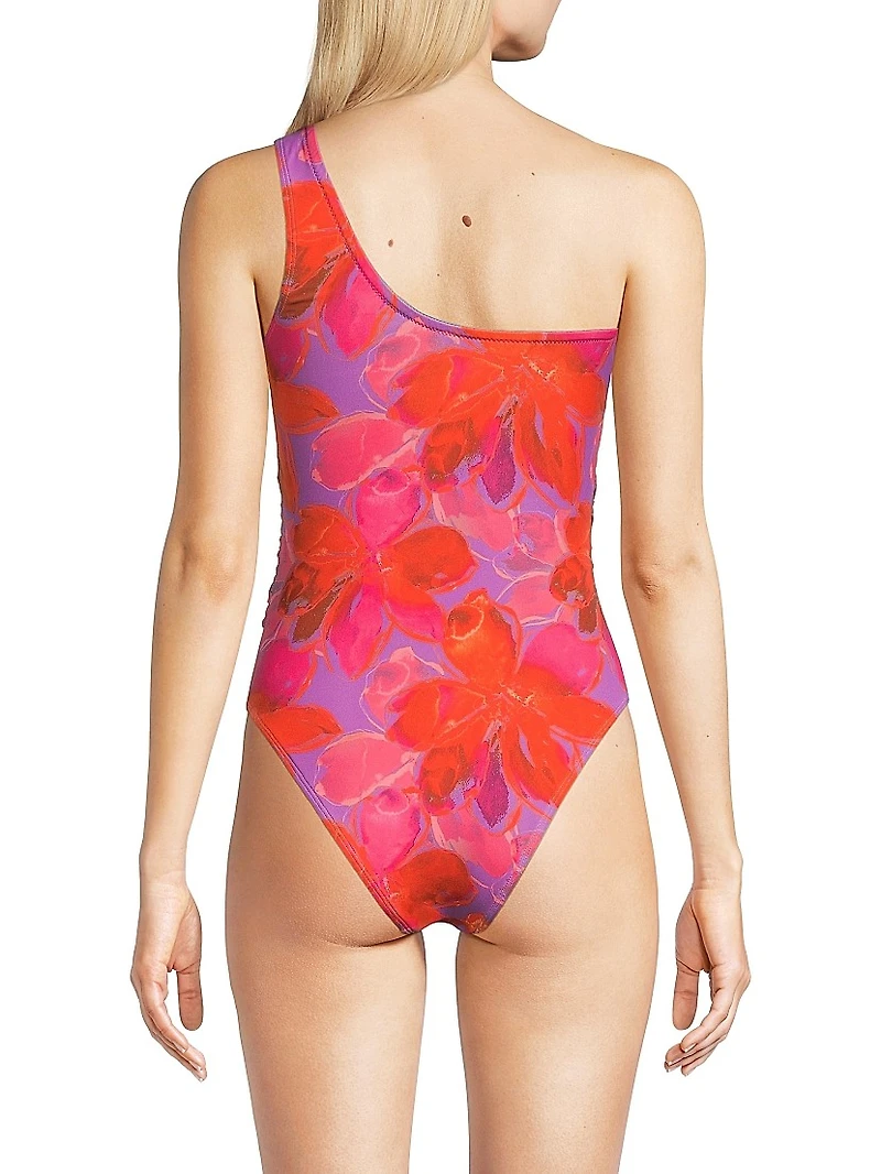 Rowen Floral One-Shoulder One-Piece Swimsuit