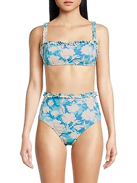 Siggi Ruffled Floral Bikini Top