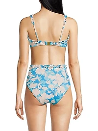 Siggi Ruffled Floral Bikini Top