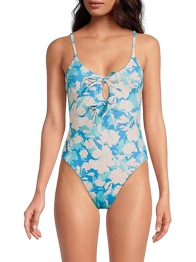 Wiley Floral Bow One-Piece Swimsuit