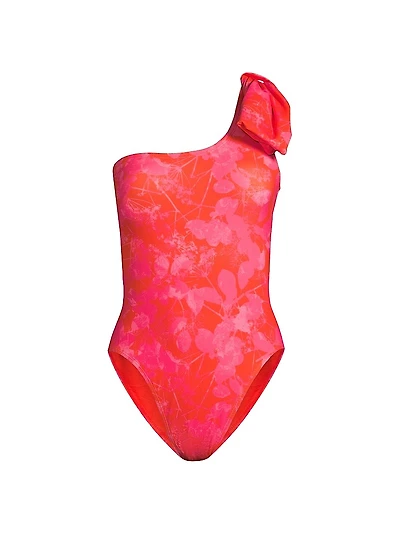 Clara Floral One-Shoulder One-Piece Swimsuit