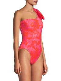 Clara Floral One-Shoulder One-Piece Swimsuit
